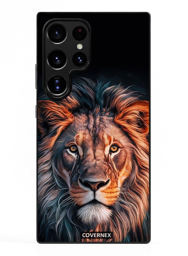 Covernex Samsung Galaxy S24 Ultra Protective Case Cover Printed Featuring Majestic Lion Portrait - Image 2